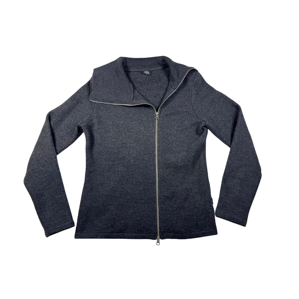 KÜHL Women’s Medium 100% Merino Wool Full Zip Sweater Jacket Gray